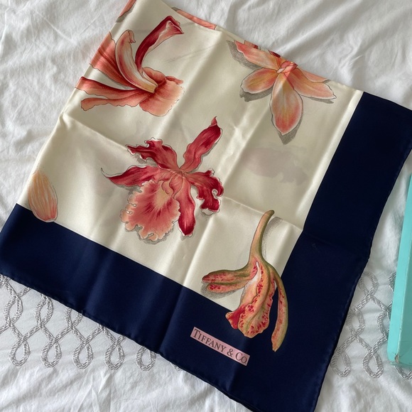 Tiffany & Co. Accessories - 100% Authentic Tiffany & Co Silk Scarf